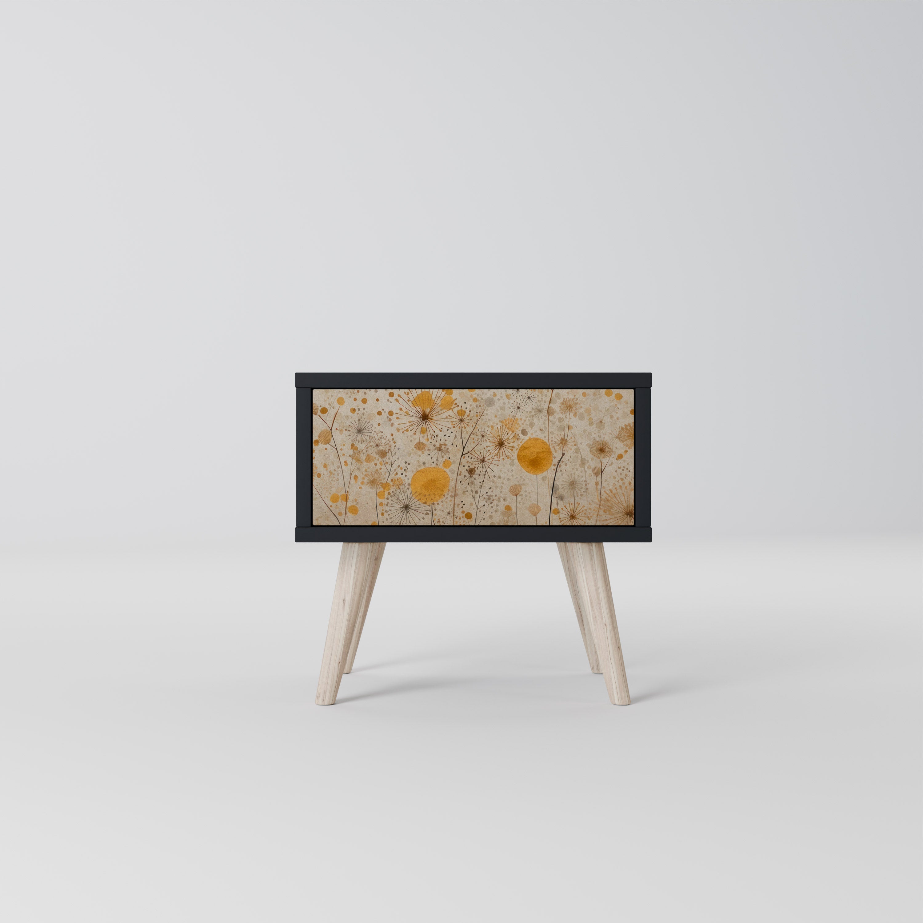 MORNING GLADE Nightstand in Black Finish