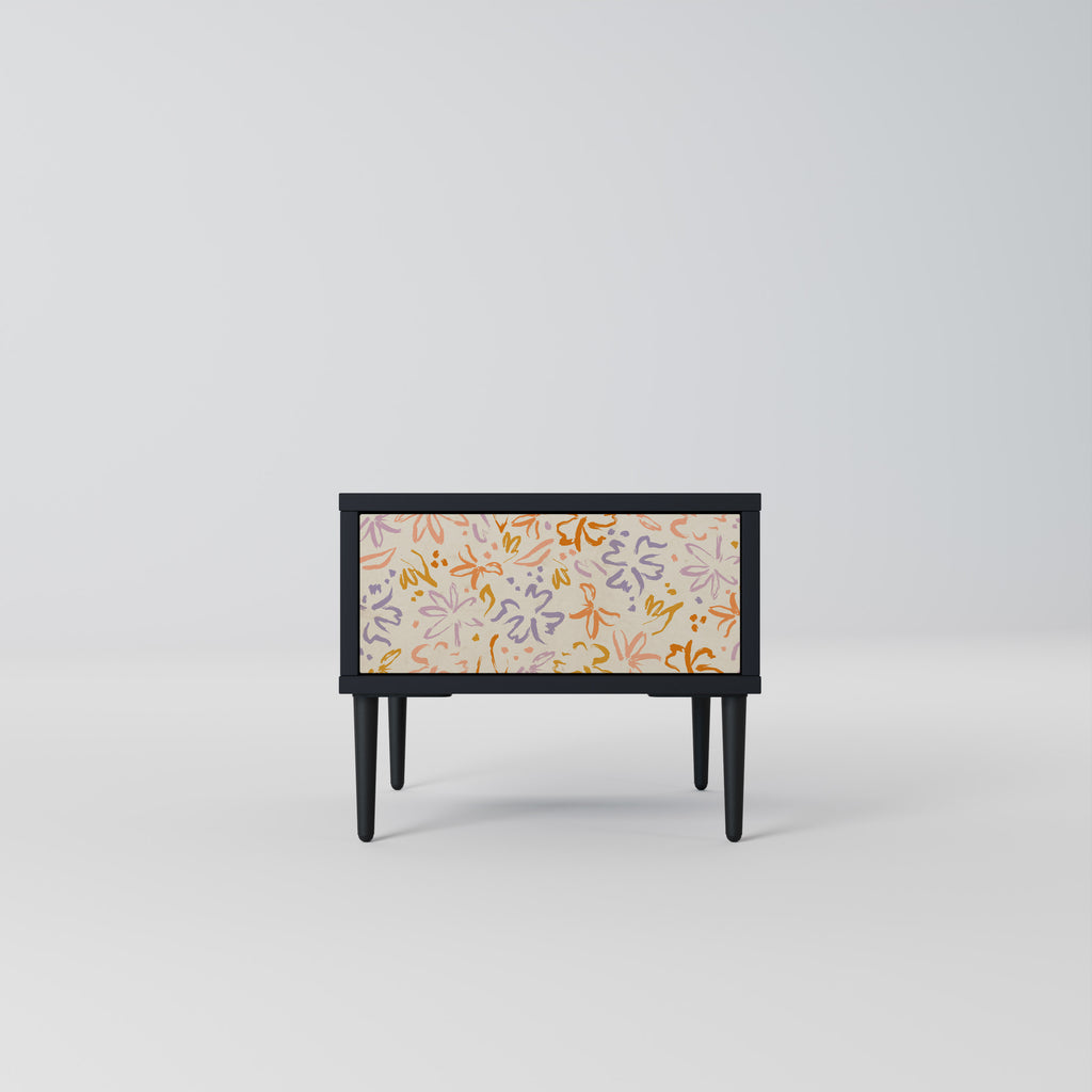 SPRING WHIMSY Nightstand in Black Finish