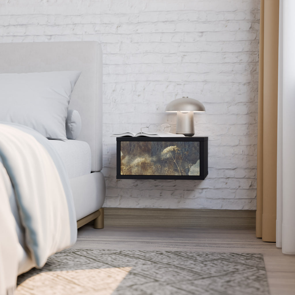 GENTLE POWER Nightstand in Black Finish