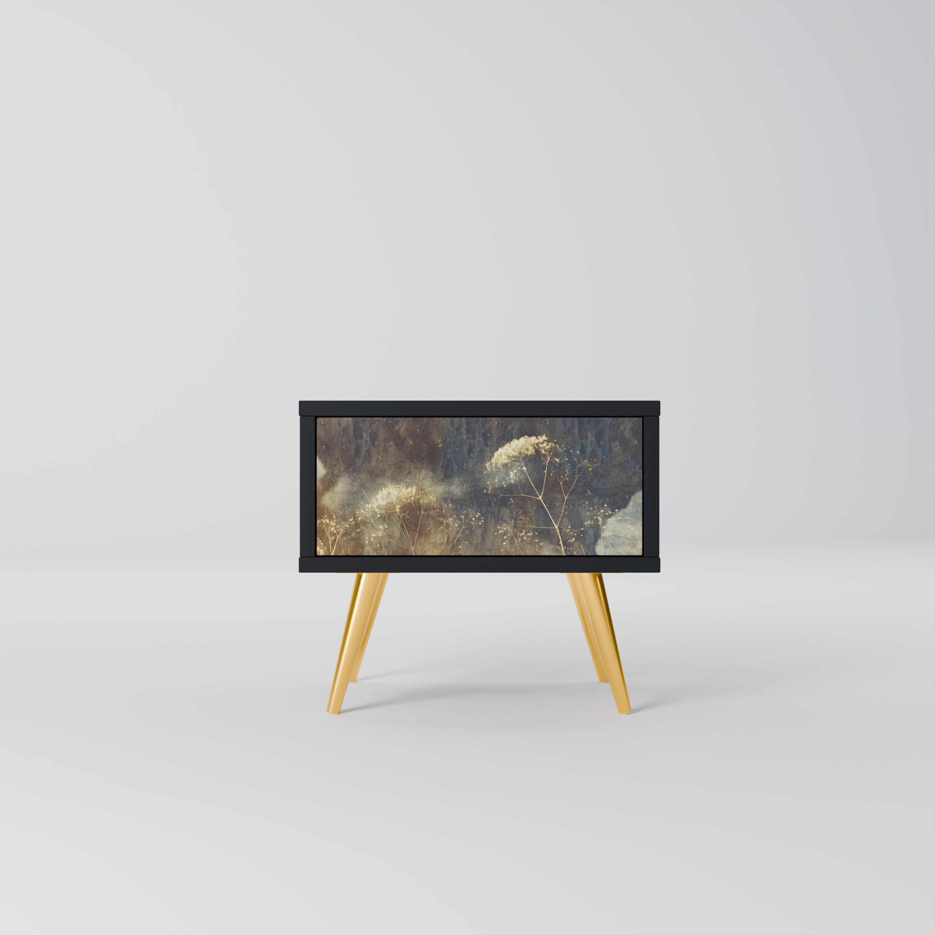 GENTLE POWER Nightstand in Black Finish