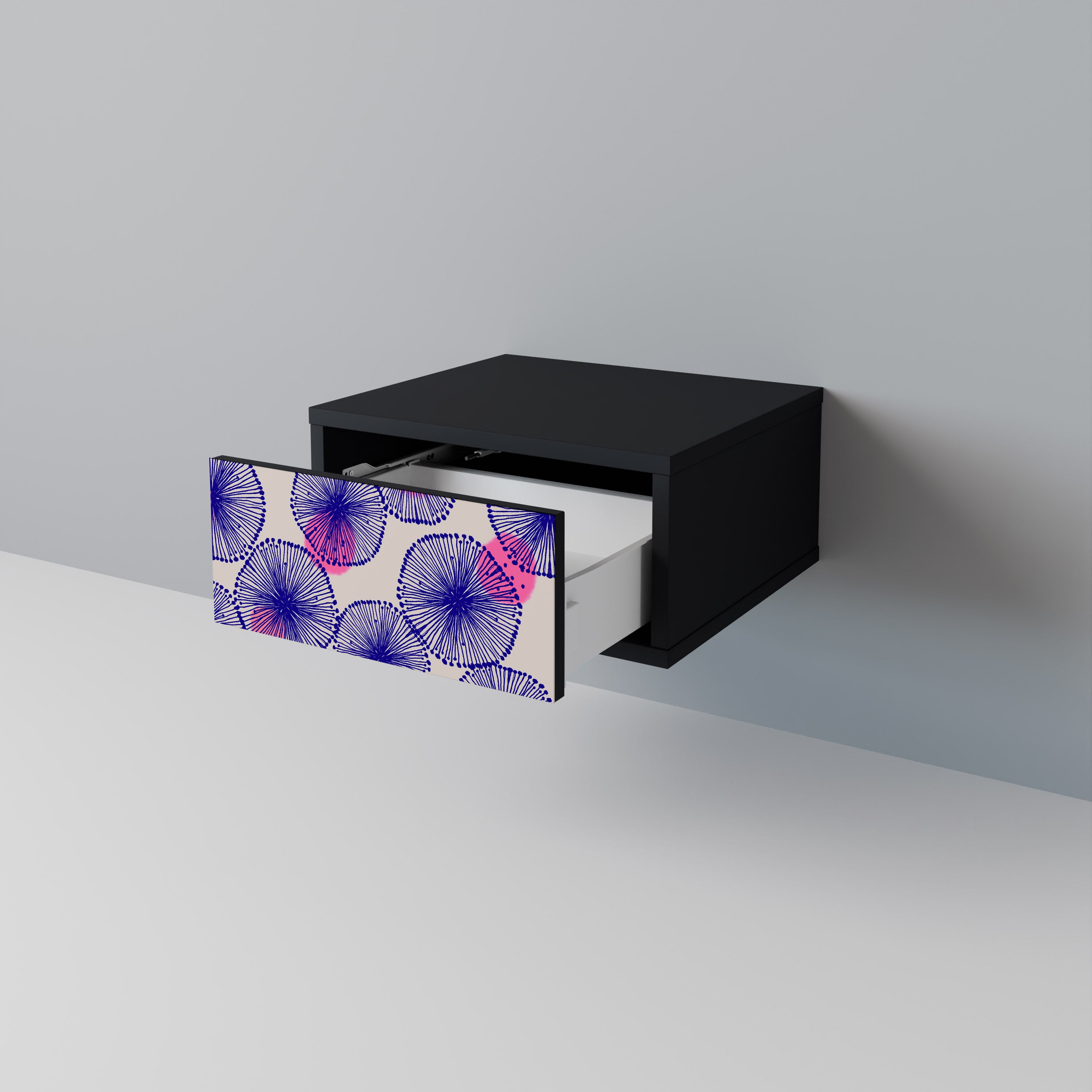 MAGIC NATURE Nightstand in Black Finish