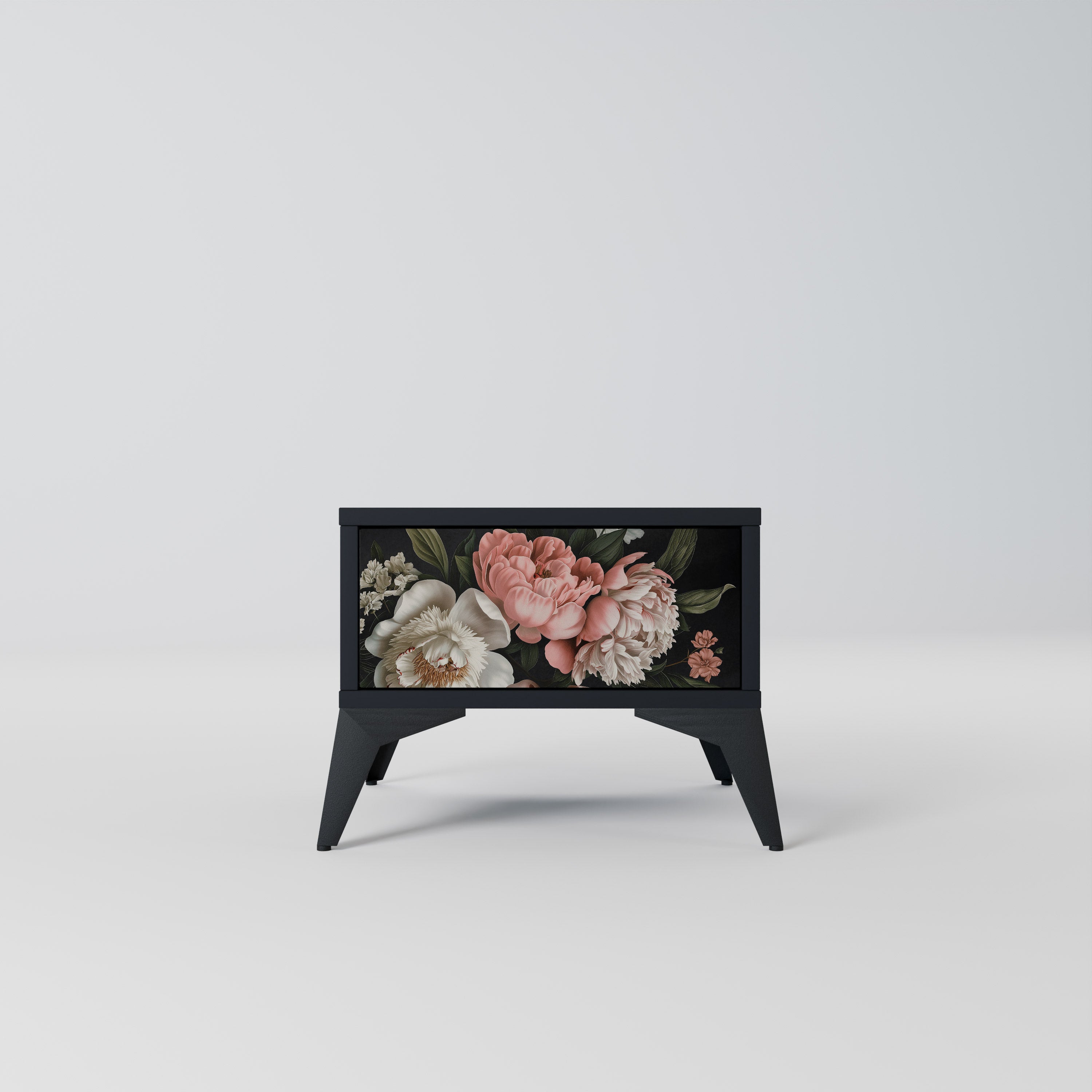 LUSH ELEGANCE Nightstand in Black Finish