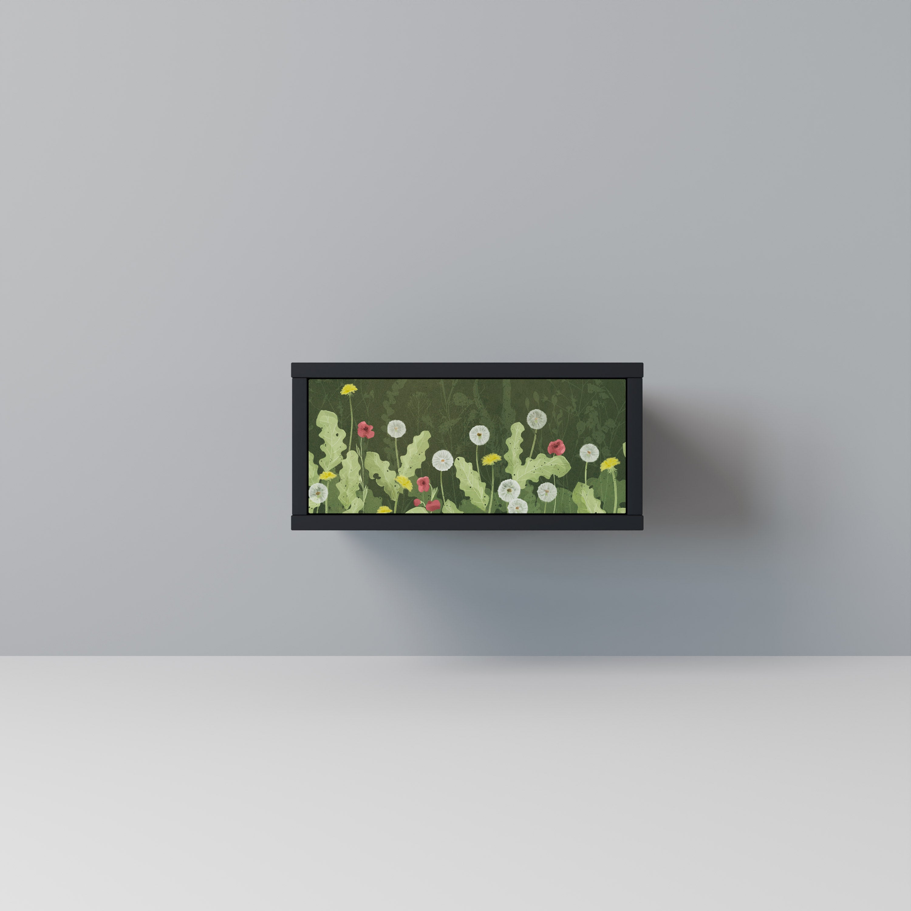 DANDELION AMUSE Nightstand in Black Finish