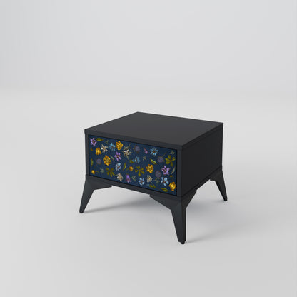 FLOWERS ON NAVY BLUE Nightstand