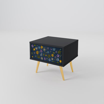 FLOWERS ON NAVY BLUE Nightstand