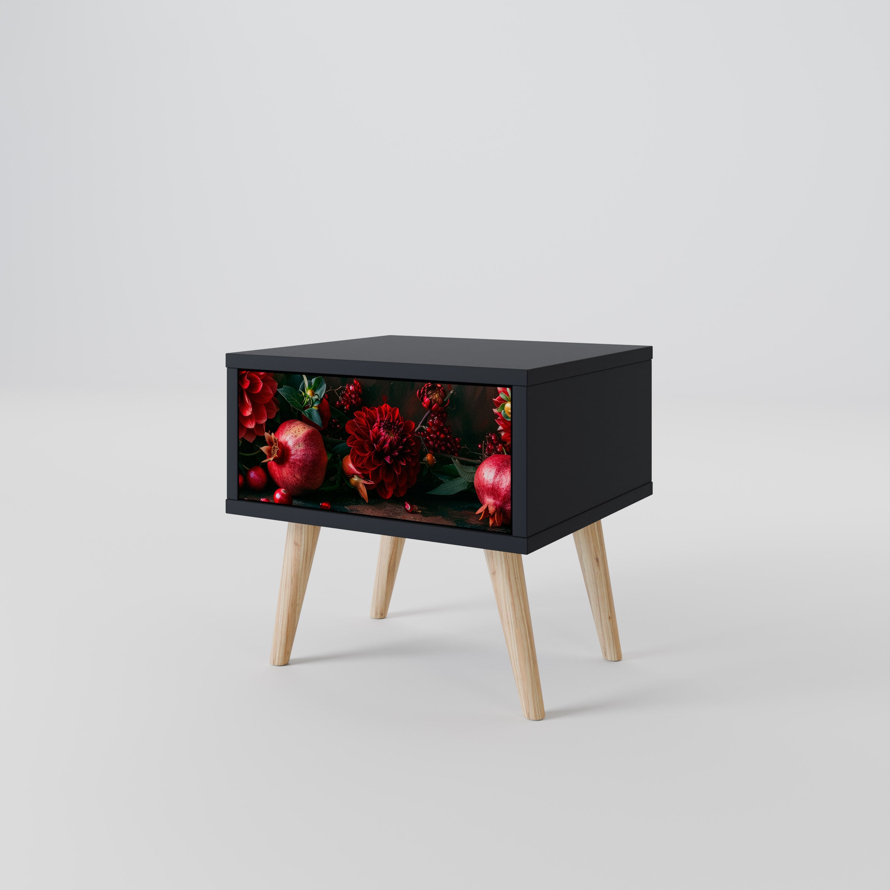 DAHLIAS AND POMEGRANATES Nightstand