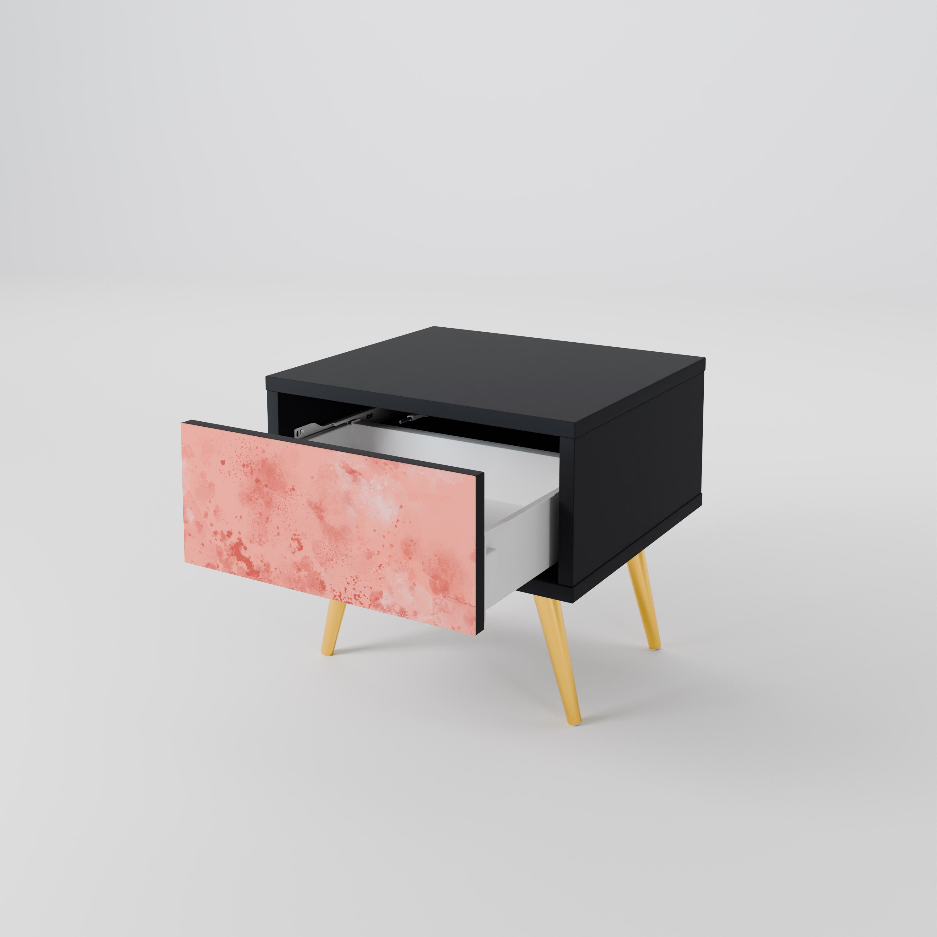 CRANE DANCE Nightstand in Black Finish