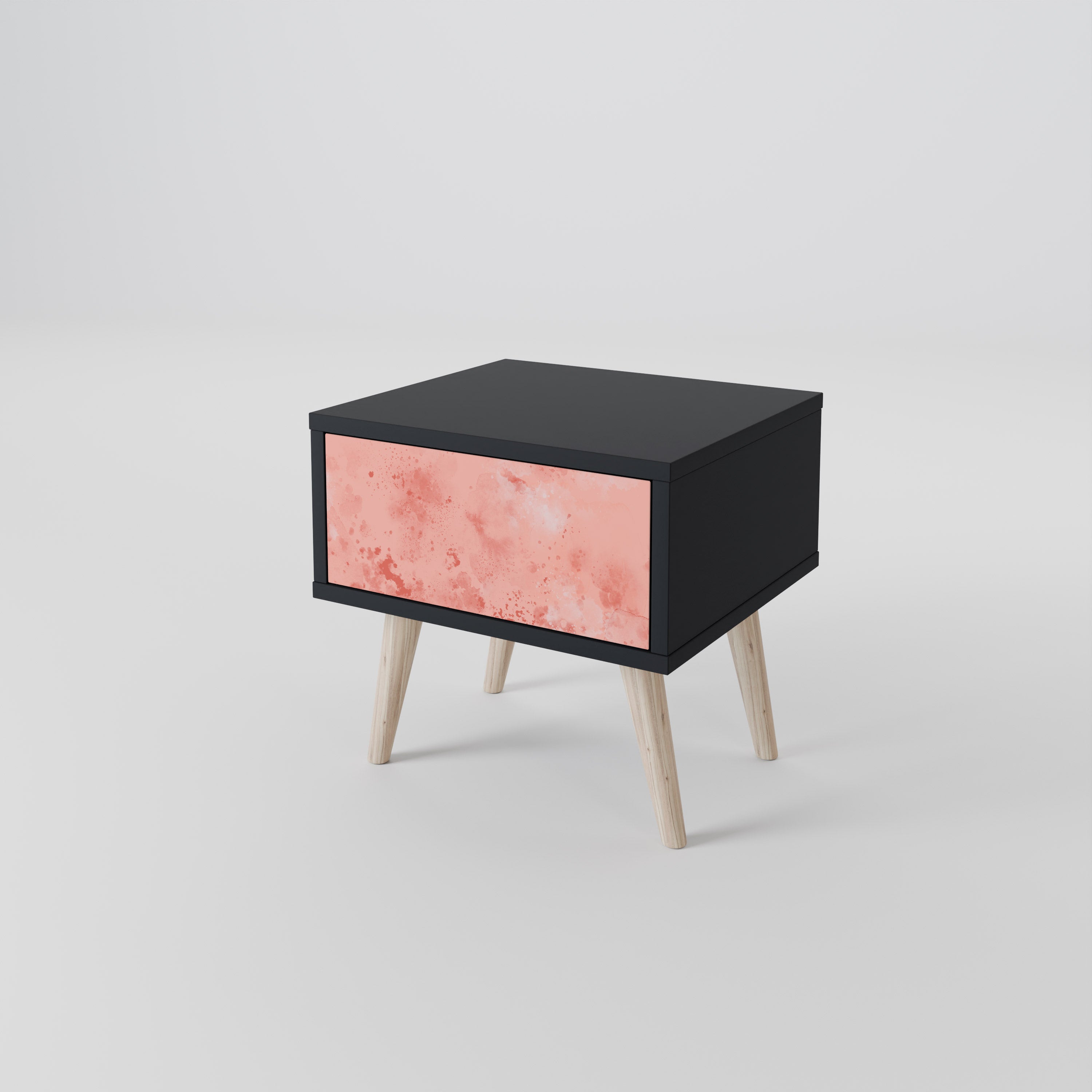CRANE DANCE Nightstand in Black Finish