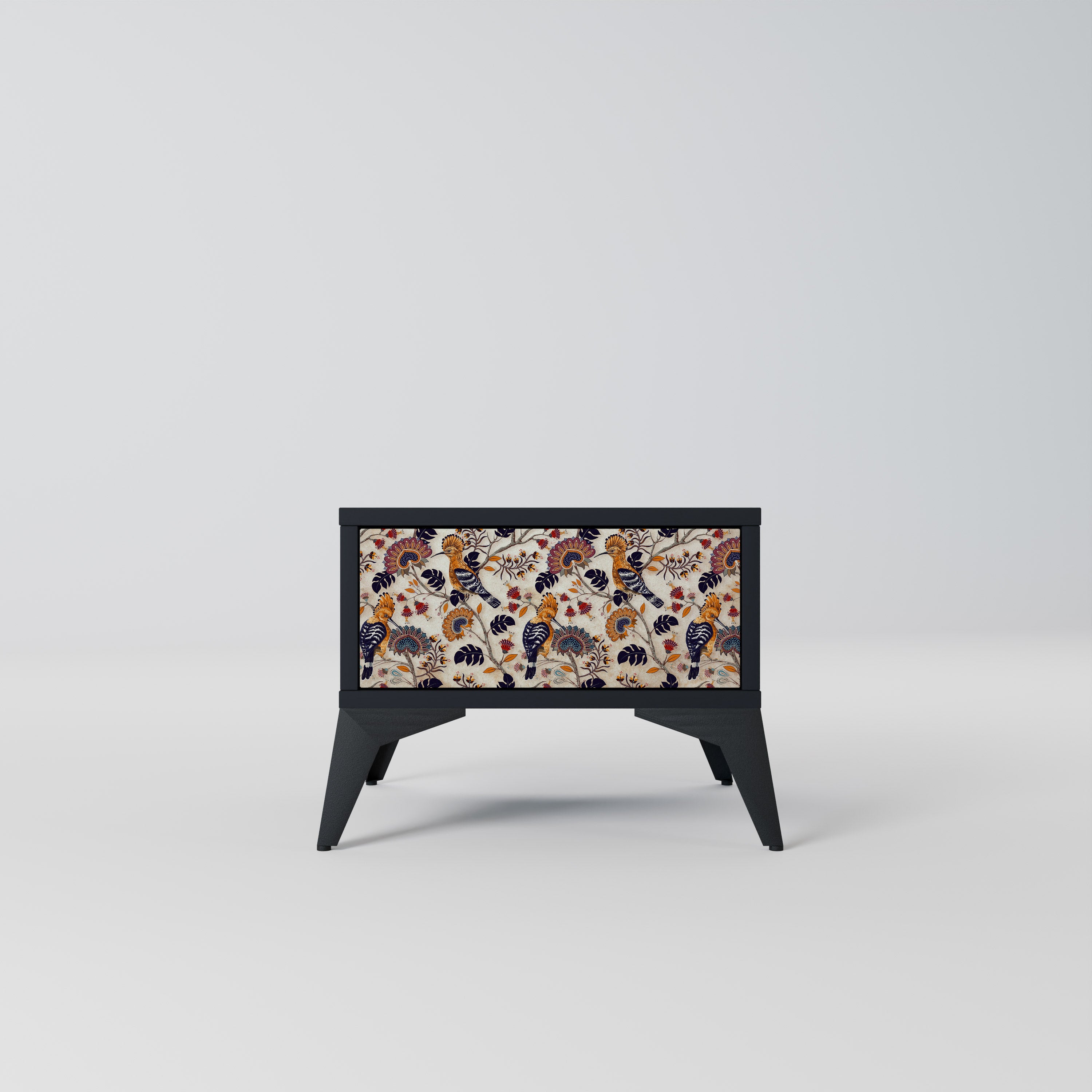 EMINENT HOOPOE Nightstand in Black Finish