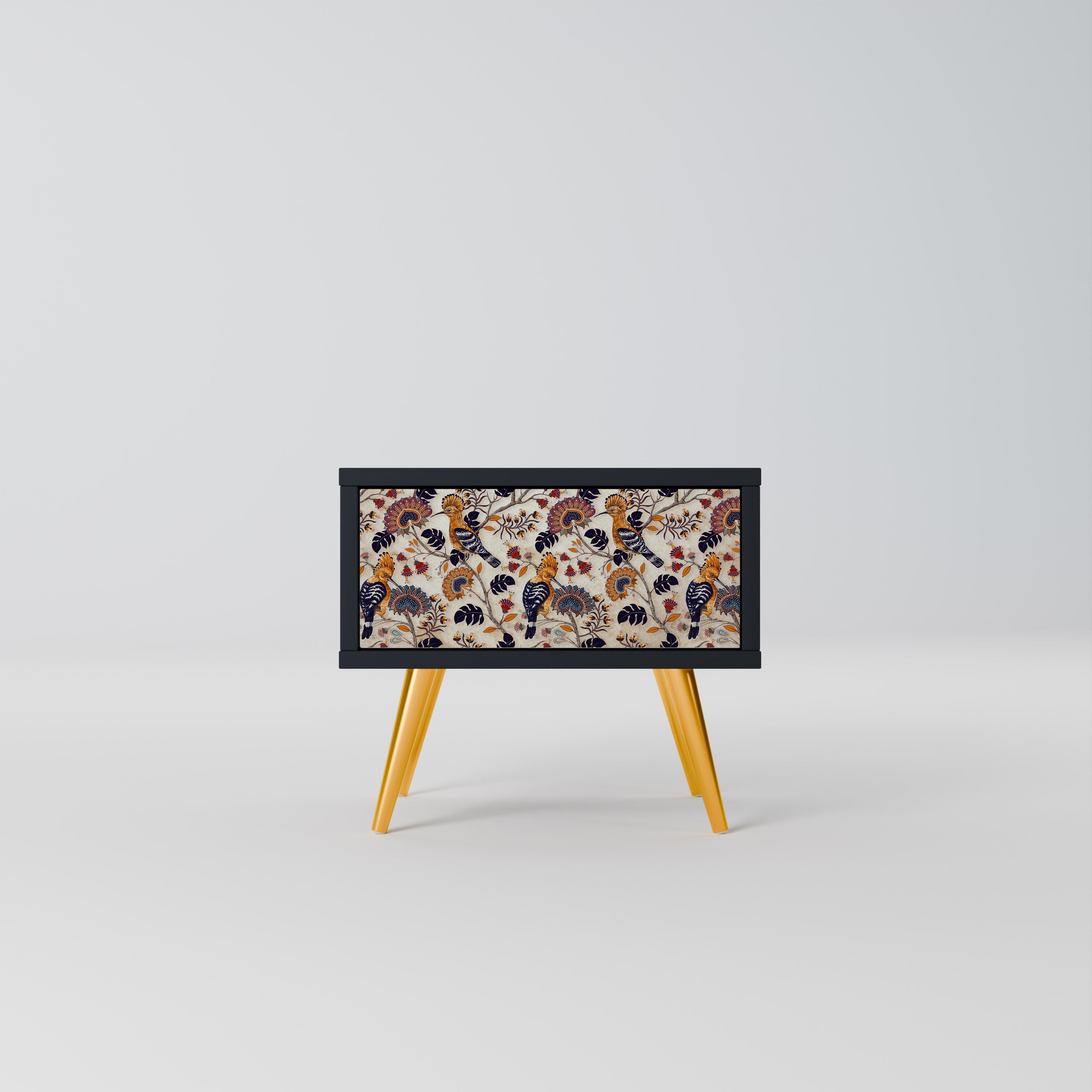 EMINENT HOOPOE Nightstand in Black Finish