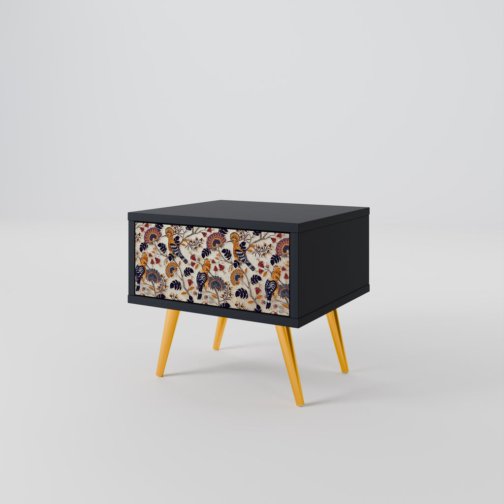 EMINENT HOOPOE Nightstand in Black Finish