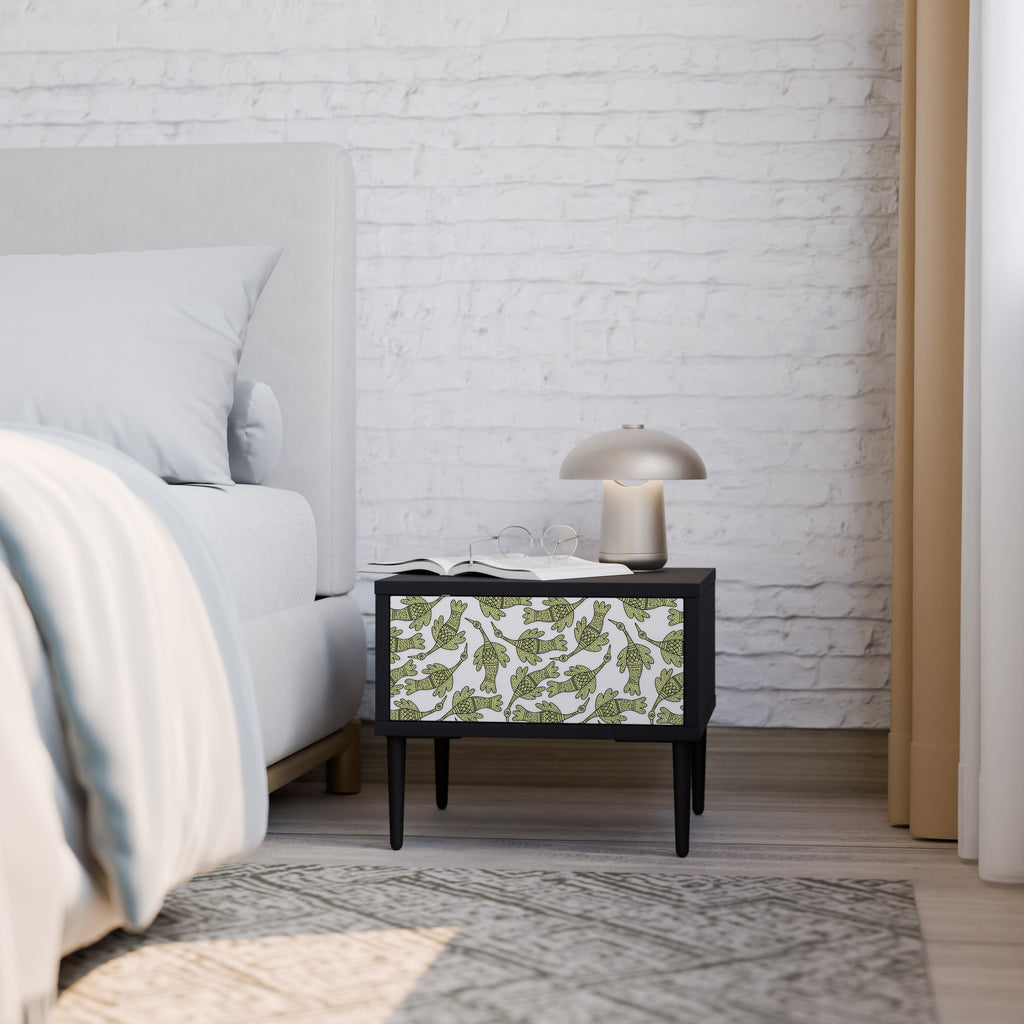 SEEDLING SONGBIRD Nightstand in Black Finish