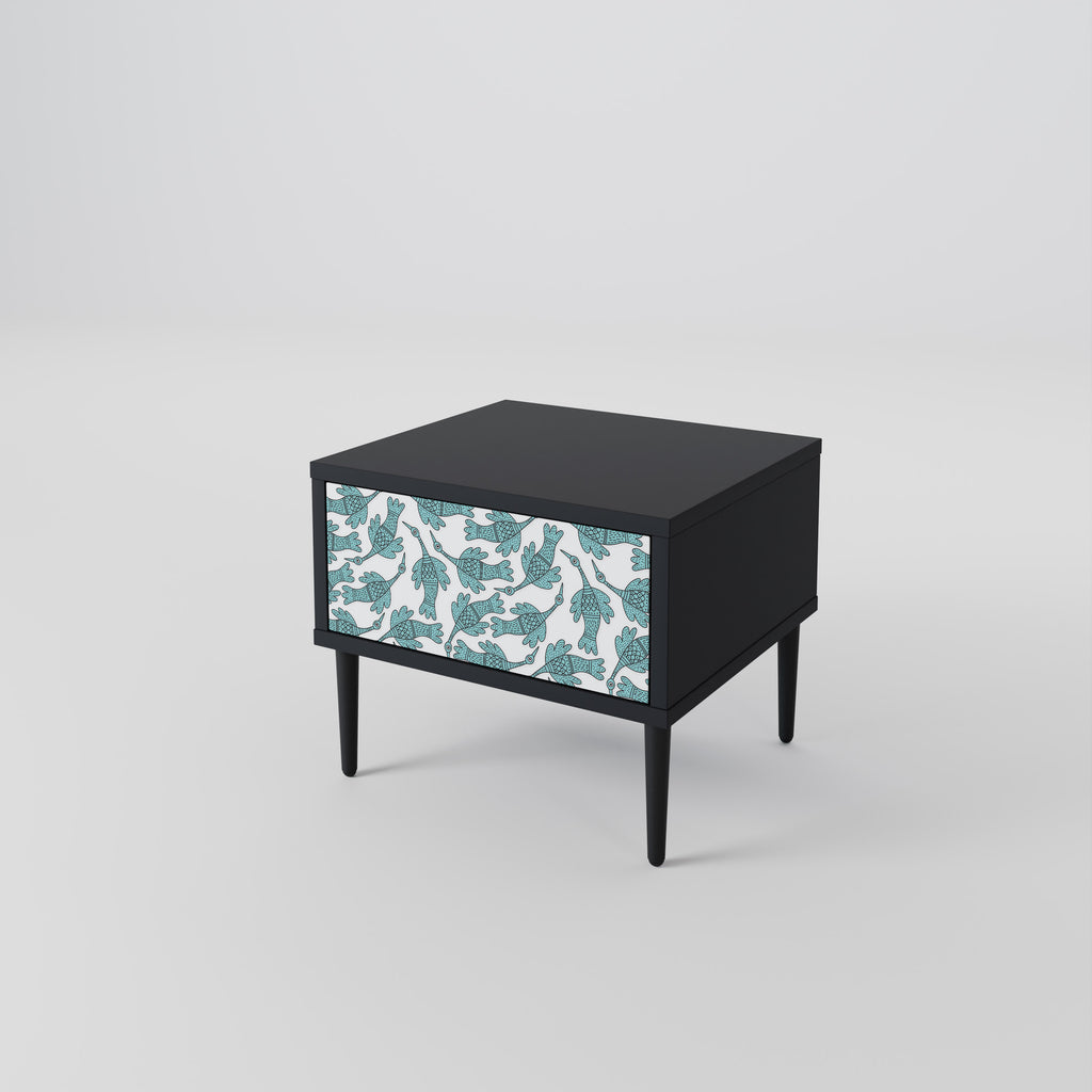 WATERSPOUT SONGIBIRD Nightstand in Black Finish