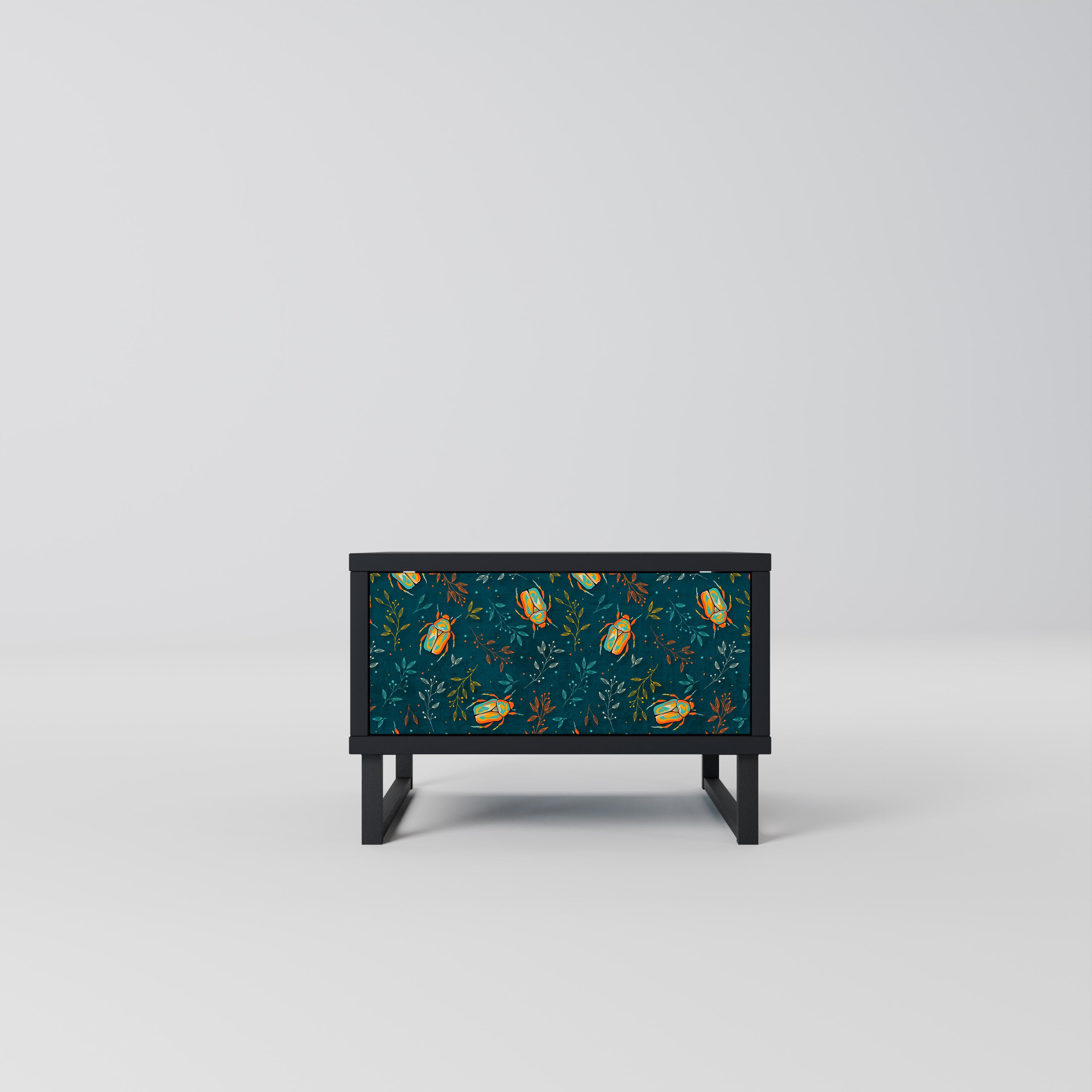 AUTUMN INSECTS Nightstand in Black Finish