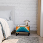 PRISM CONCUSSION Mesita de Noche en Efecto Roble