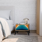 PRISM CONCUSSION Mesita de Noche en Efecto Roble