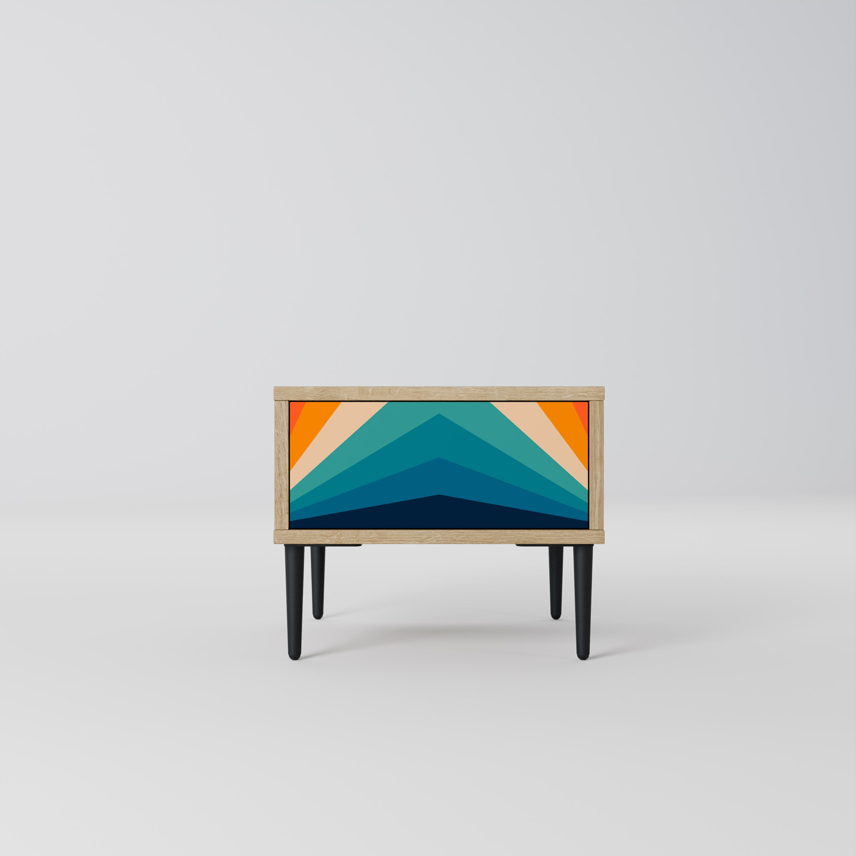 PRISM CONCUSSION Nightstand in Oak Effect