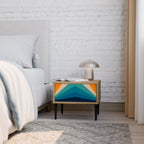 PRISM CONCUSSION Mesita de Noche en Efecto Roble