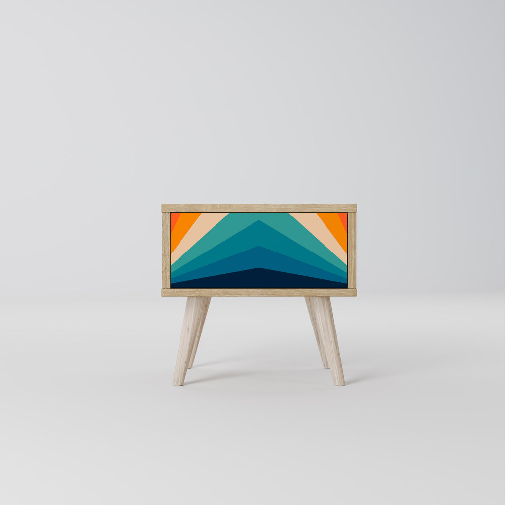 PRISM CONCUSSION Nightstand in Oak Effect