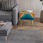 PRISM CONCUSSION Mesita de Noche en Efecto Roble