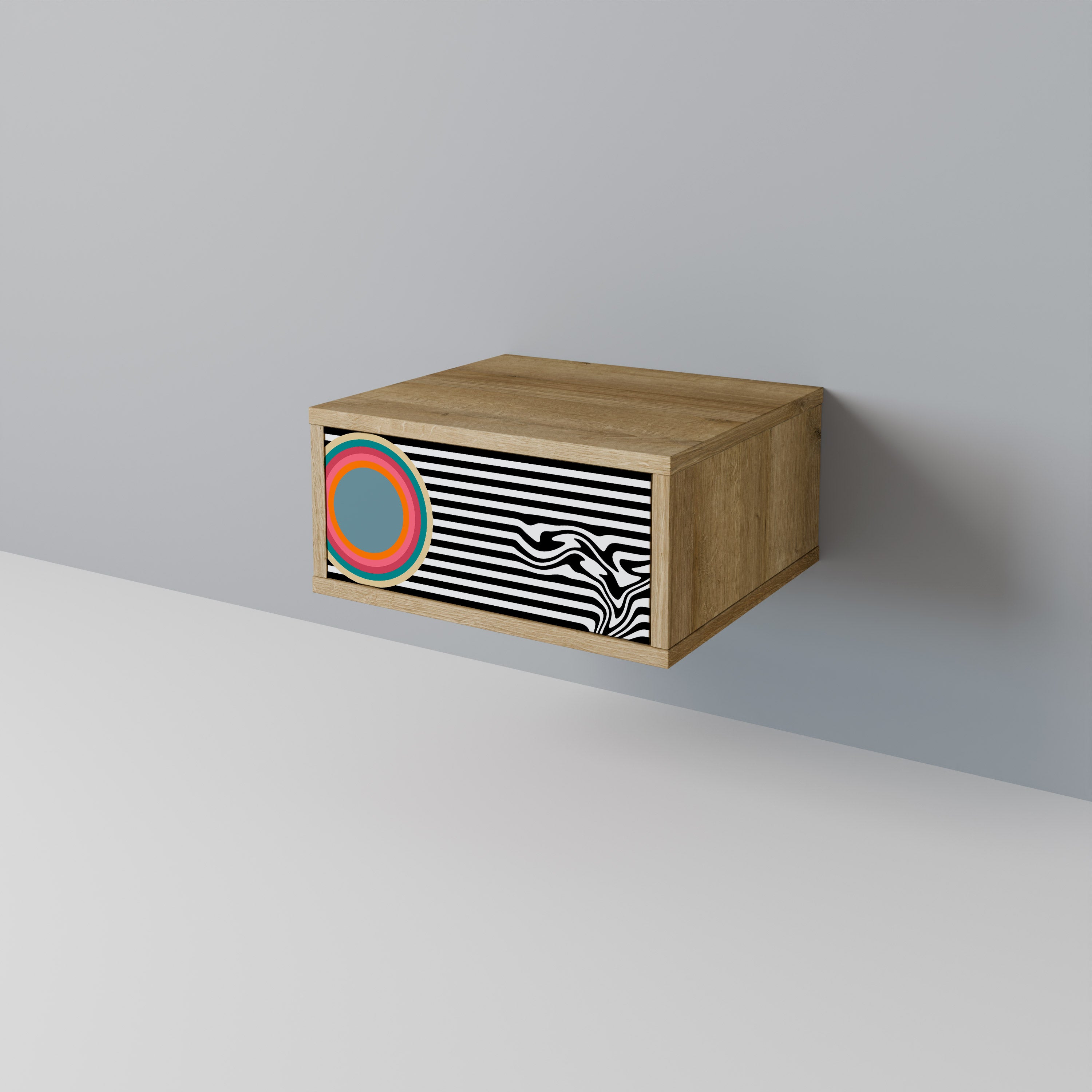 SPECTRA SHOWCASE Nightstand in Oak Effect