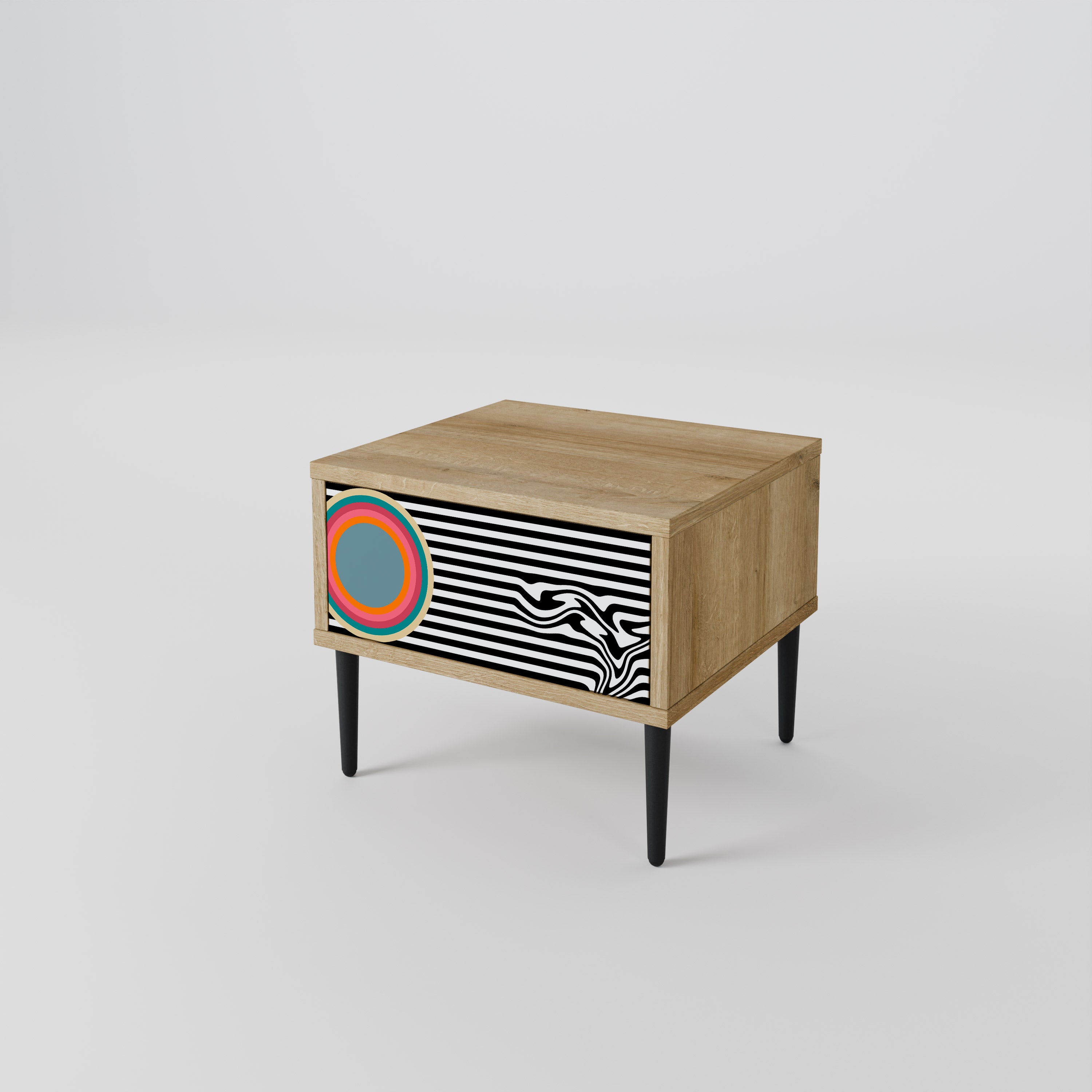 SPECTRA SHOWCASE Nightstand in Oak Effect