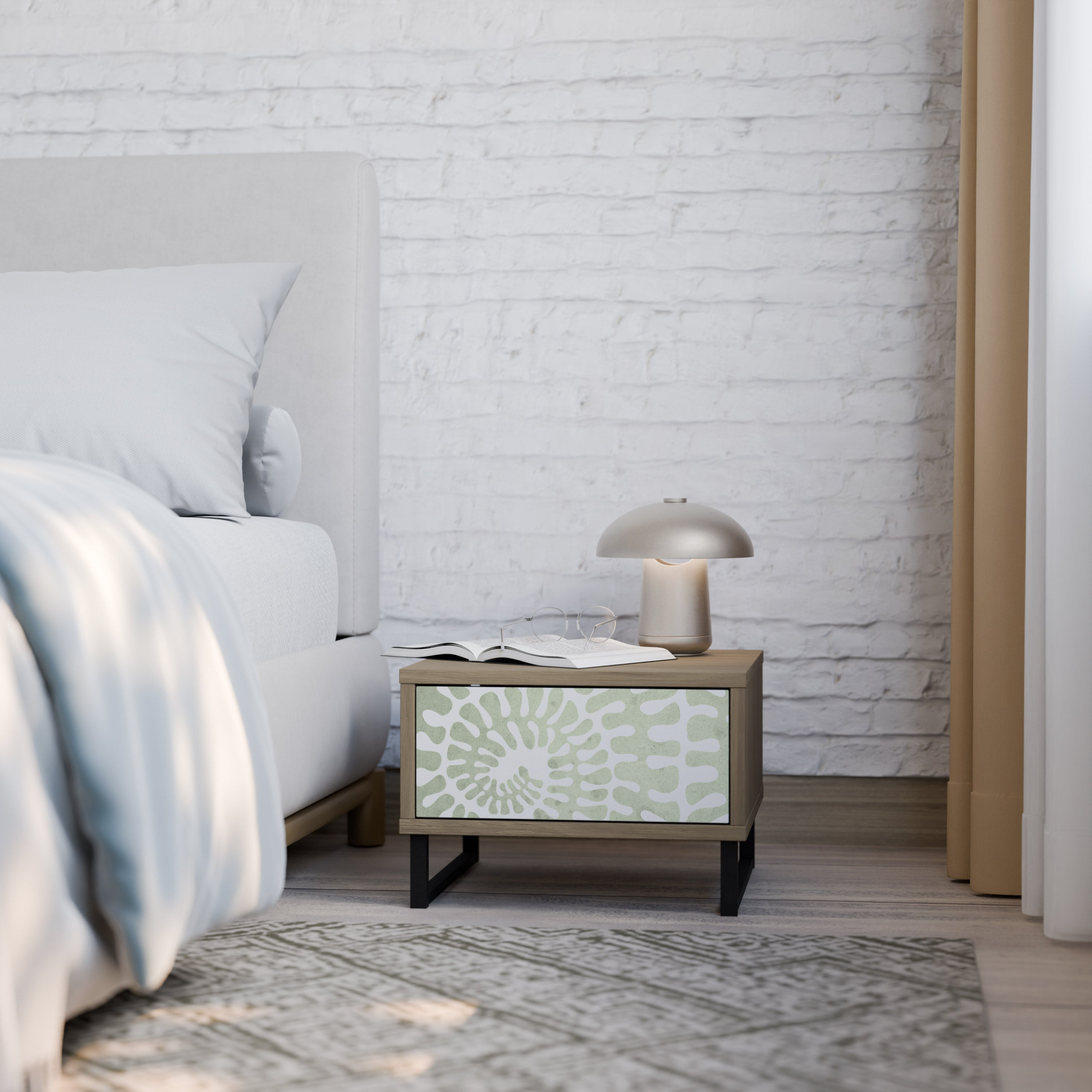 HELIX DANCE Nightstand in Oak Effect