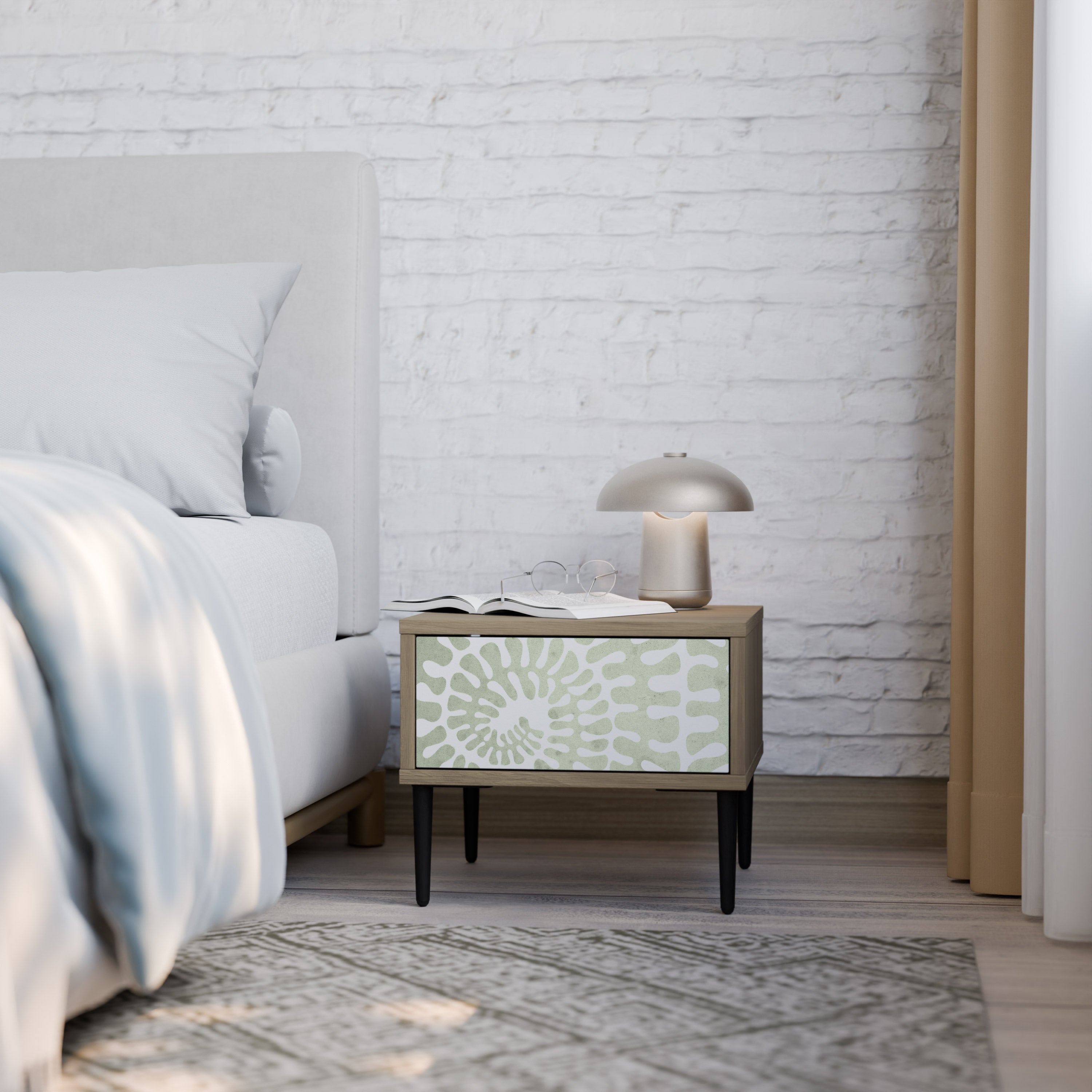 HELIX DANCE Nightstand in Oak Effect