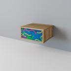 STREAMER TANGLE Mesita de Noche en Efecto Roble