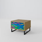 STREAMER TANGLE Mesita de Noche en Efecto Roble