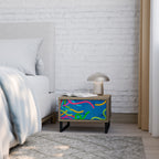 STREAMER TANGLE Mesita de Noche en Efecto Roble