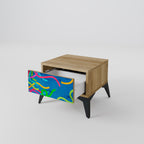 STREAMER TANGLE Mesita de Noche en Efecto Roble