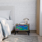 STREAMER TANGLE Mesita de Noche en Efecto Roble