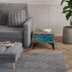 STREAMER TANGLE Mesita de Noche en Efecto Roble