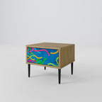 STREAMER TANGLE Mesita de Noche en Efecto Roble