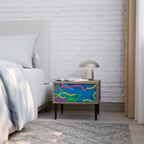 STREAMER TANGLE Mesita de Noche en Efecto Roble