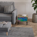 STREAMER TANGLE Mesita de Noche en Efecto Roble