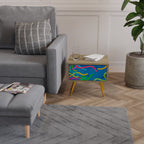 STREAMER TANGLE Mesita de Noche en Efecto Roble