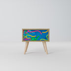 STREAMER TANGLE Mesita de Noche en Efecto Roble