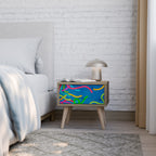 STREAMER TANGLE Mesita de Noche en Efecto Roble