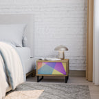 BRIGHT GEOMETRY Mesita de Noche en Efecto Roble