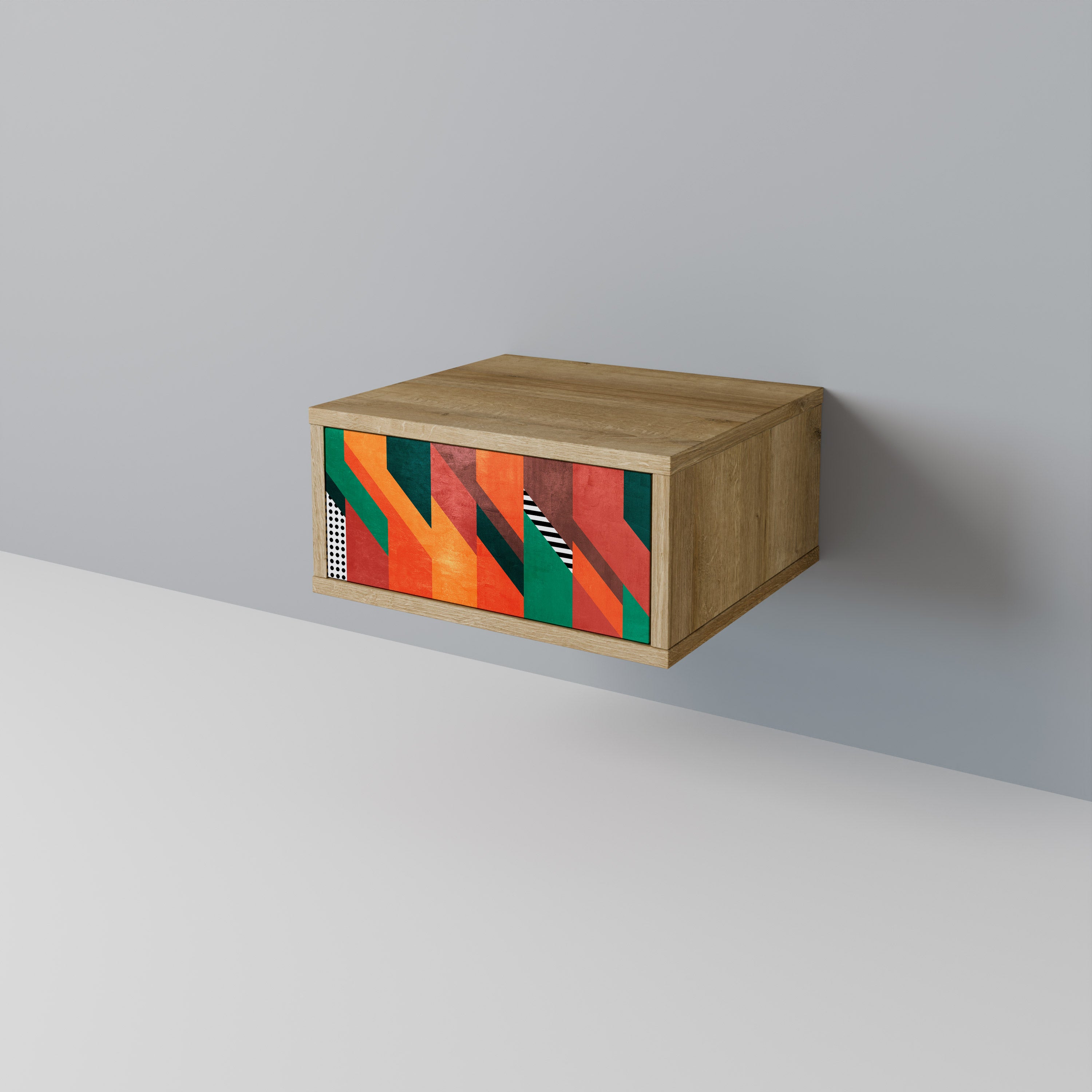MAKESHIFT ARTISTRY Nightstand in Oak Effect