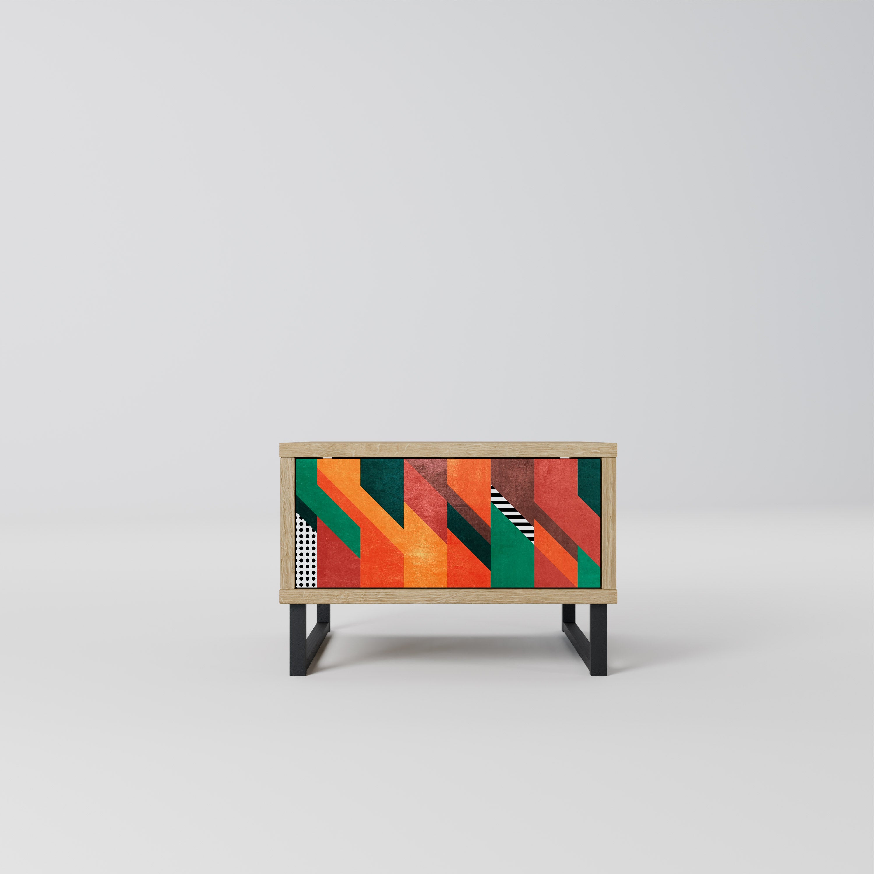 MAKESHIFT ARTISTRY Nightstand in Oak Effect