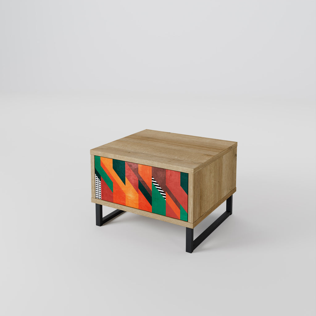 MAKESHIFT ARTISTRY Nightstand in Oak Effect