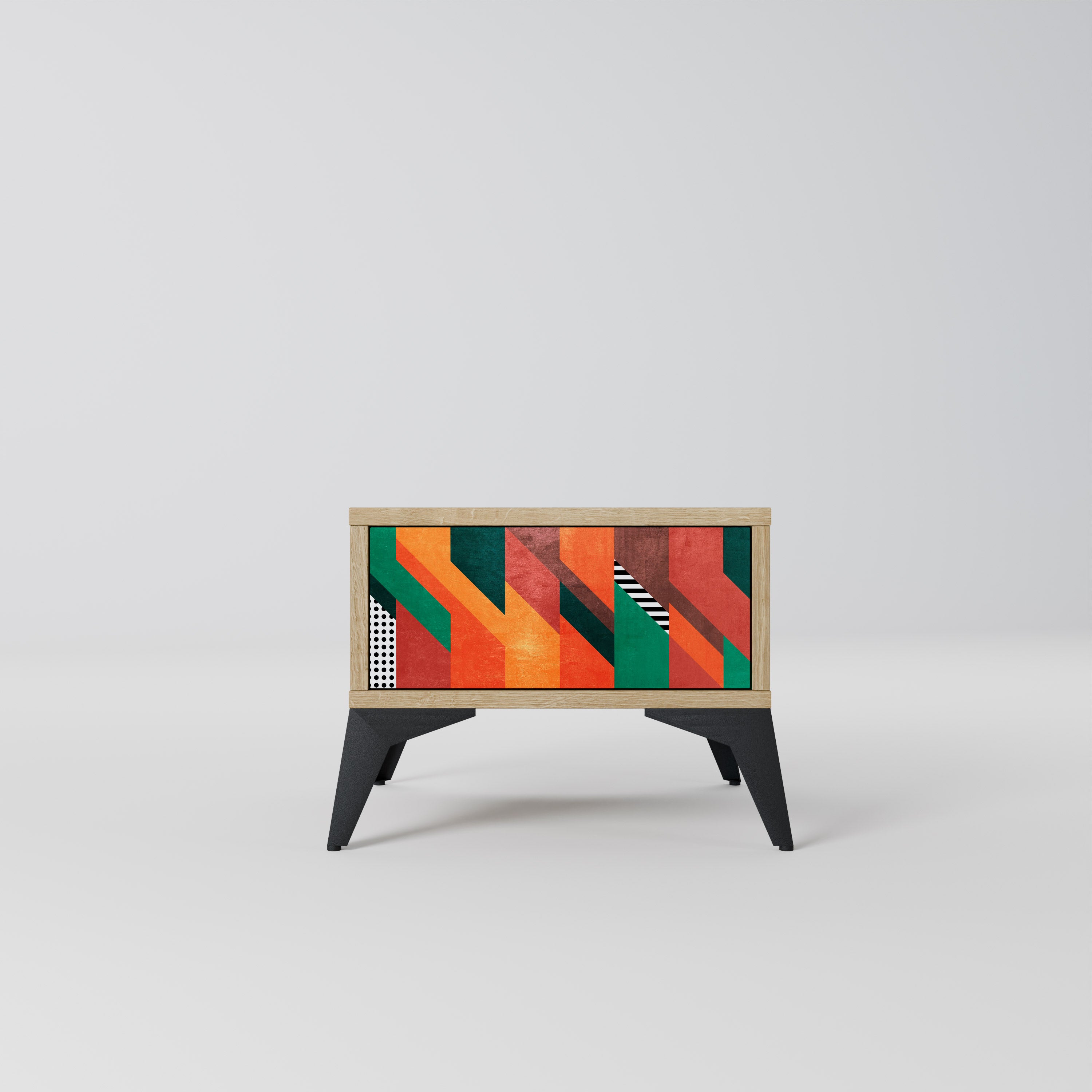 MAKESHIFT ARTISTRY Nightstand in Oak Effect