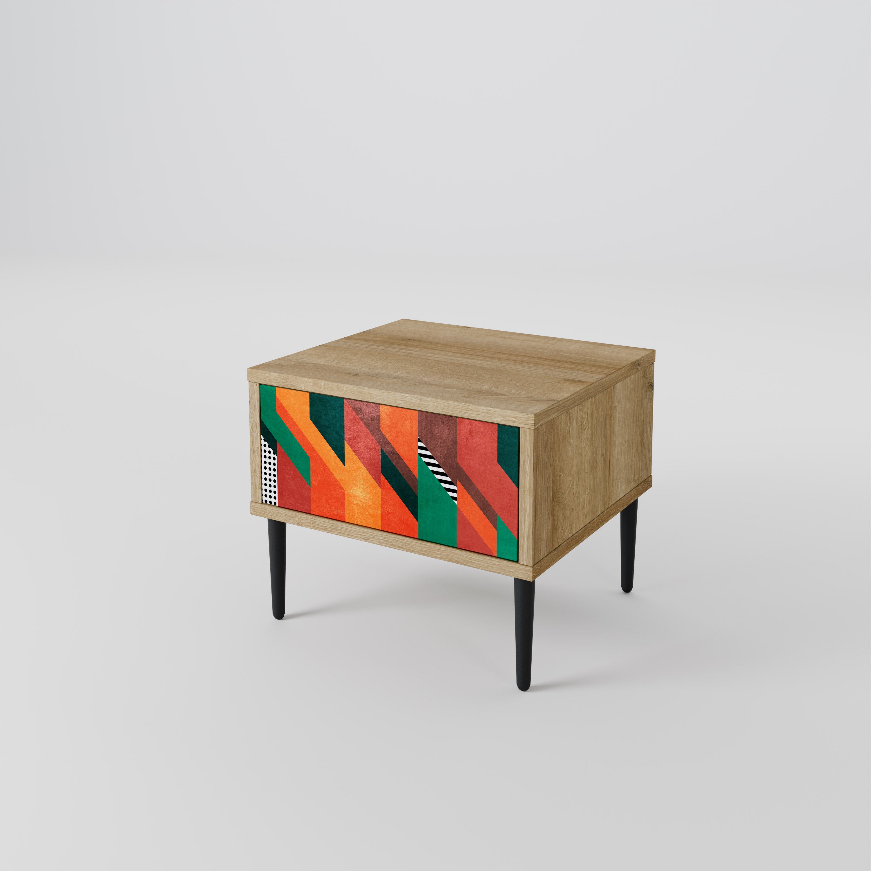 MAKESHIFT ARTISTRY Nightstand in Oak Effect