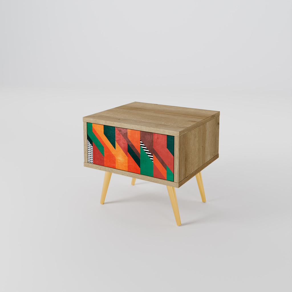 MAKESHIFT ARTISTRY Nightstand in Oak Effect