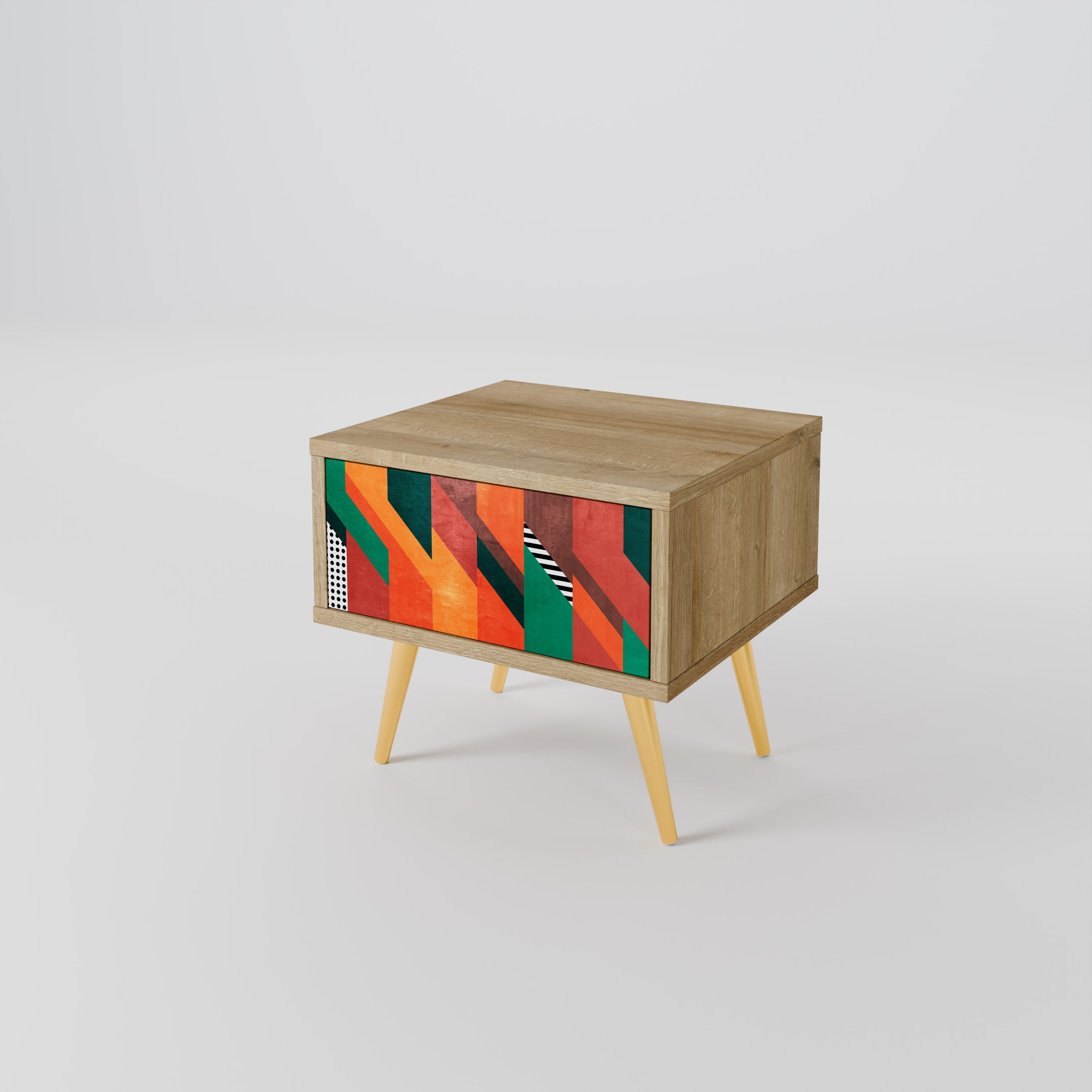 MAKESHIFT ARTISTRY Nightstand in Oak Effect