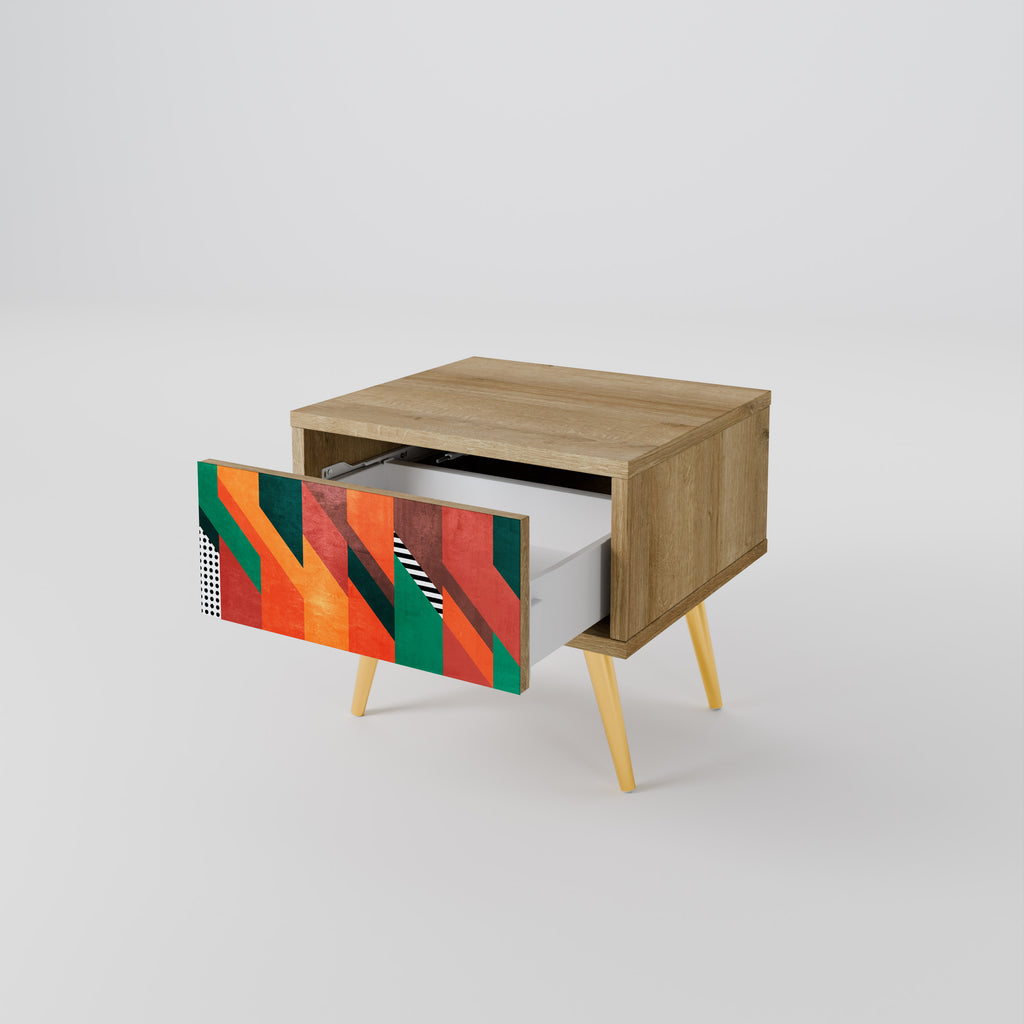 MAKESHIFT ARTISTRY Nightstand in Oak Effect