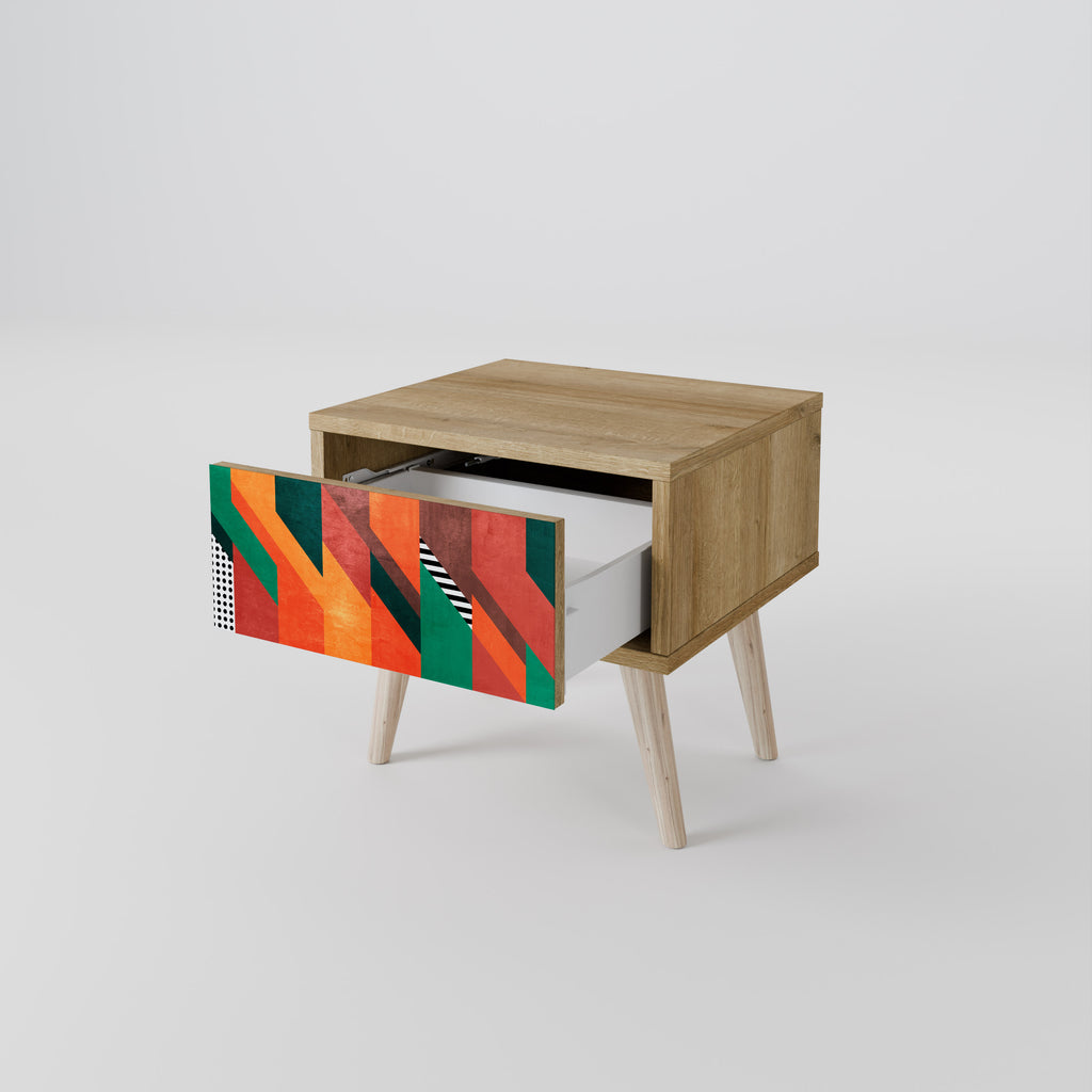 MAKESHIFT ARTISTRY Nightstand in Oak Effect